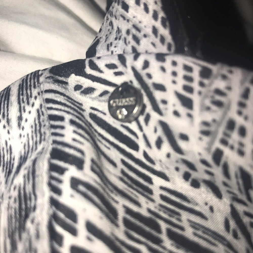 Guess Black & White Print Halter Dress - Picture 4 of 5